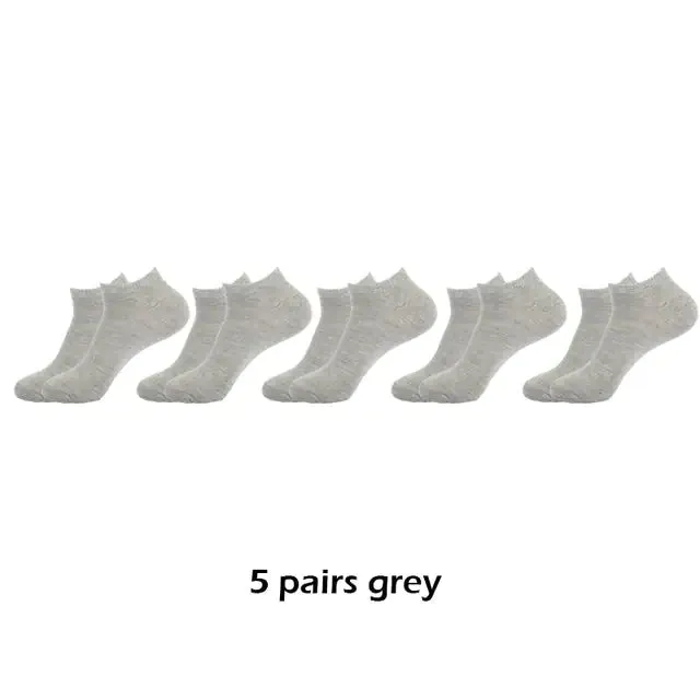 10 Pairs Men's Breathable Ankle Socks Cotton