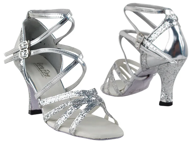5008Mirage Silver Sparkle & Silver Leather