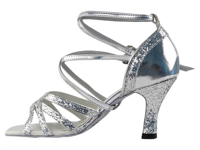 5008Mirage Silver Sparkle & Silver Leather