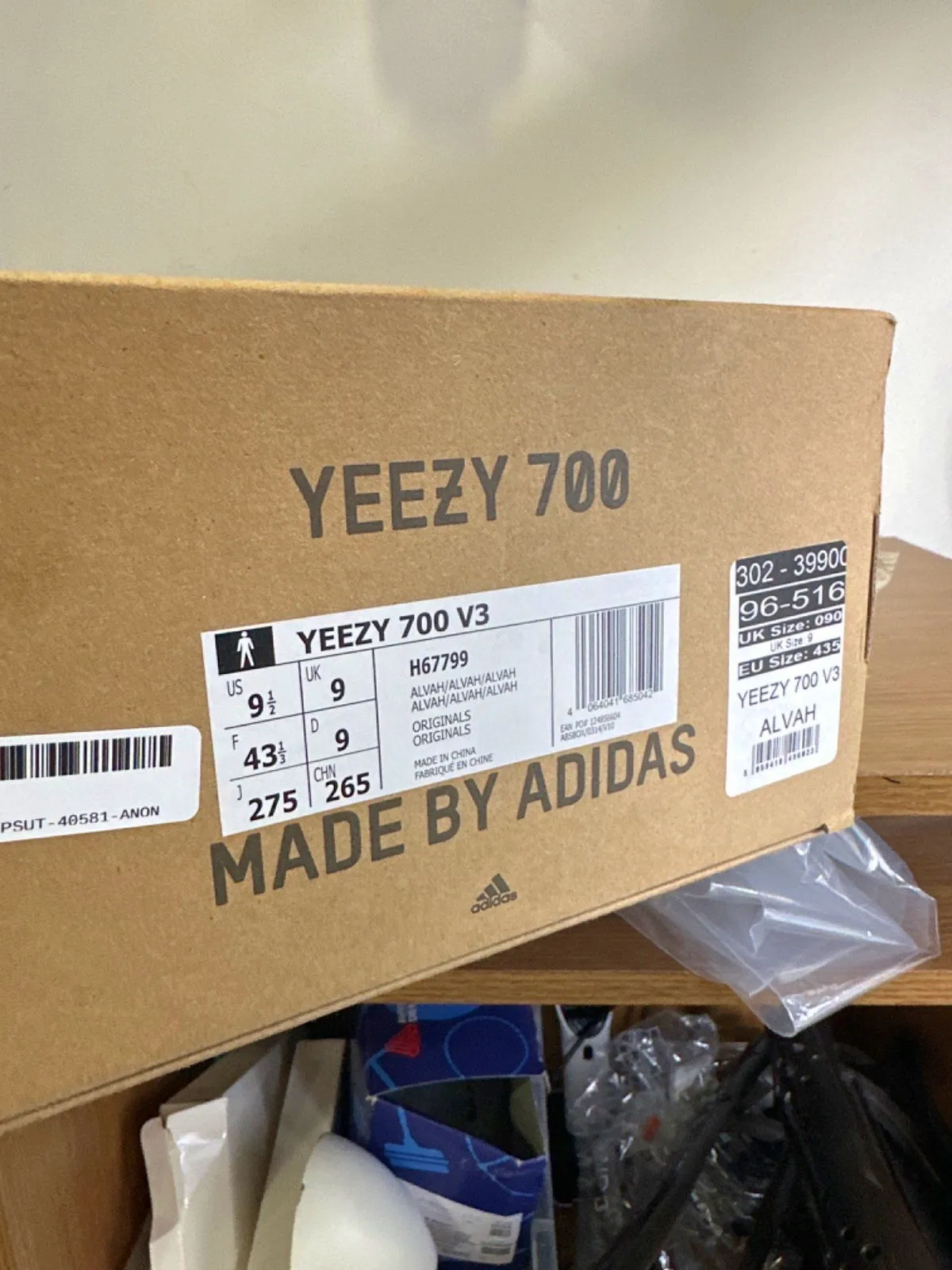Adidas Black H67799 Yeezy 700 V3 Alvah Trainers 👟 UK 09 👟