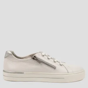 AUDRY - WHITE-SILVER LEATHER
