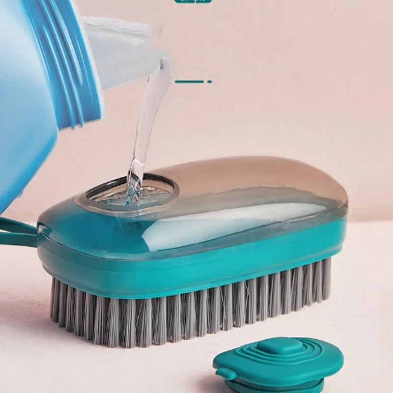 Automatic Detergent Adding Dishwashing Cleaning Brush