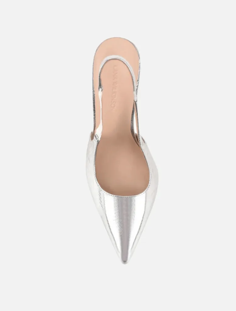 Aylah Pump Metallic  Leather - Silver