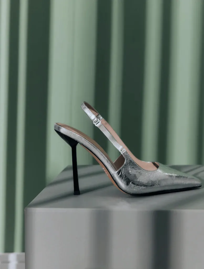 Aylah Pump Metallic  Leather - Silver
