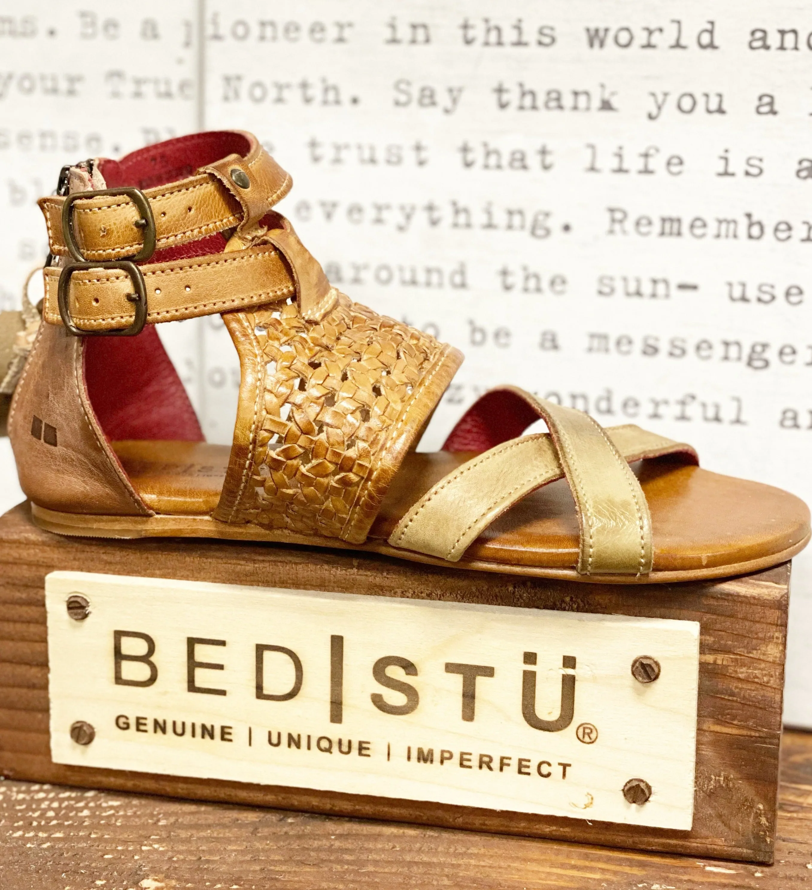 BED|STU CAPRIANA SANDAL -CAFE LATTE RUSTIC