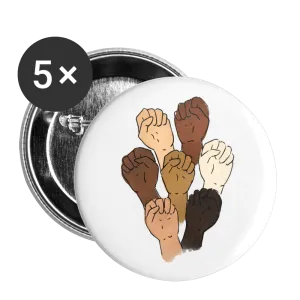 Black Lives Matter Buttons large 2.2'' (5-pack)