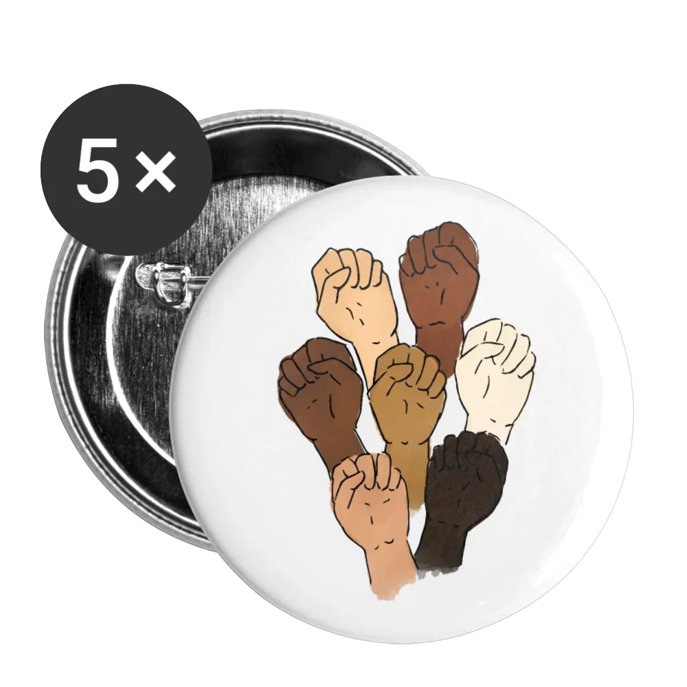 Black Lives Matter Buttons large 2.2'' (5-pack)