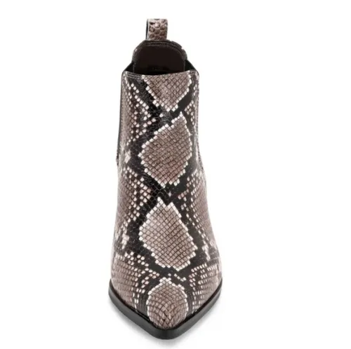 Blondo Emelia Waterproof Chelsea Bootie Brown Snake Leather MISMATCH (9,8 1/2)