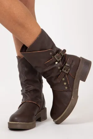 Blowfish Malibu Venice Western Booties for Women in Brown | J1736S1