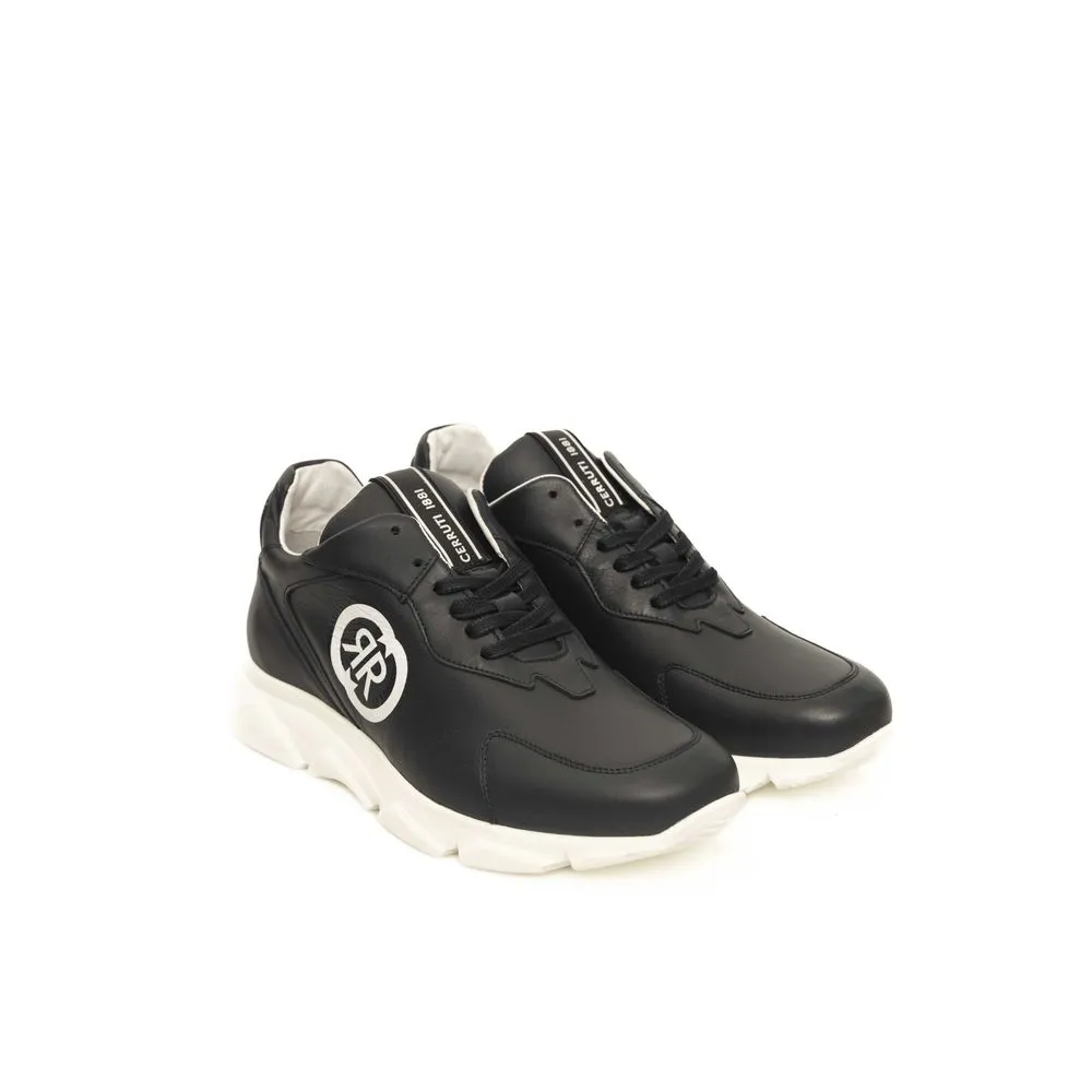 Cerruti 1881 Blue Cowhide Men Sneaker