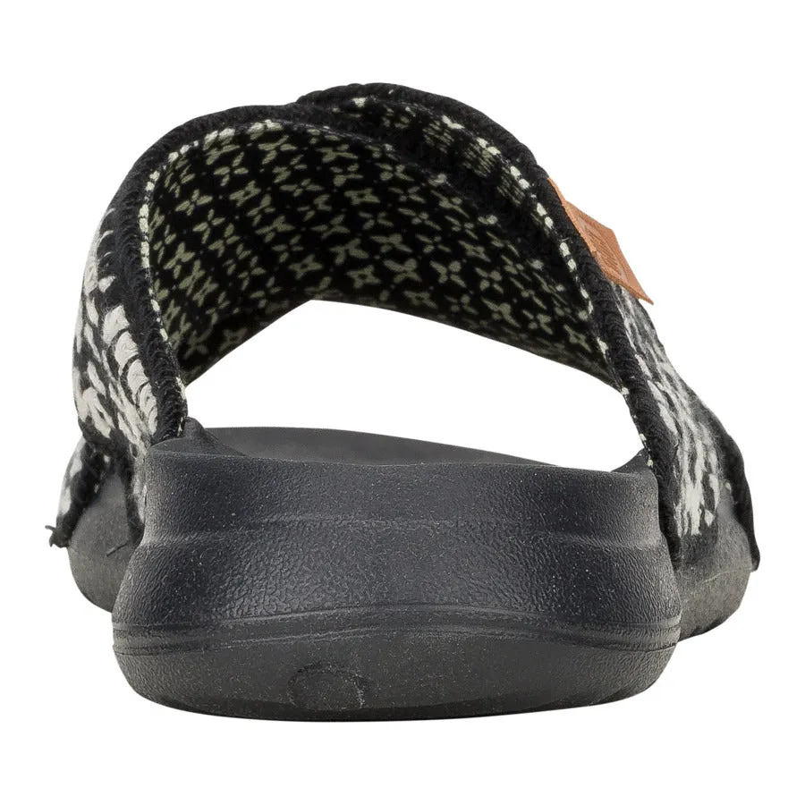 Christi Slide Cottage Crochet - Black/White