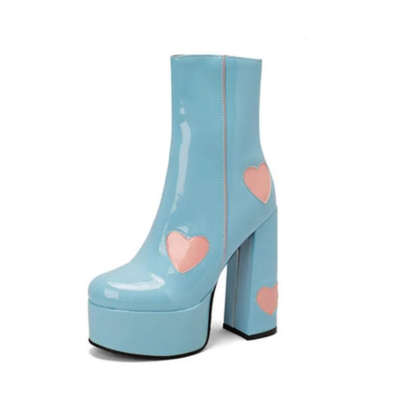 Cute Heart High-heeled Shoes