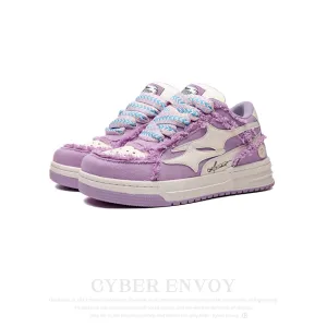 Cyber Envoy | High Street Purple Raw Edge Sneaker