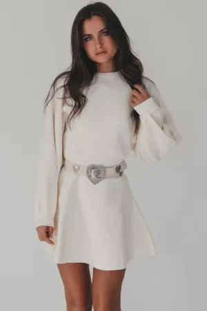 DEAL Sweet On Me Babydoll Long Sleeve Sweater Dress