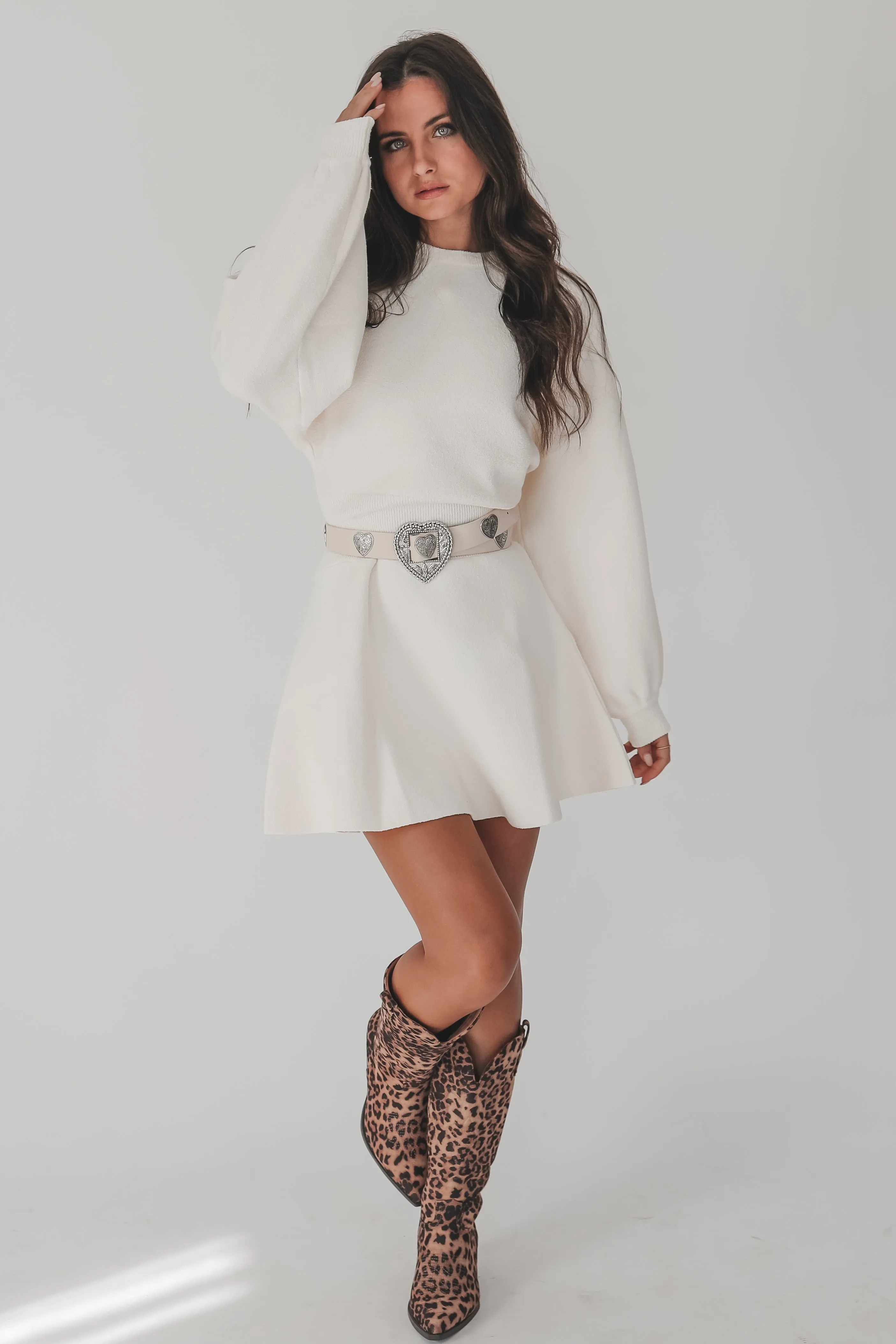 DEAL Sweet On Me Babydoll Long Sleeve Sweater Dress