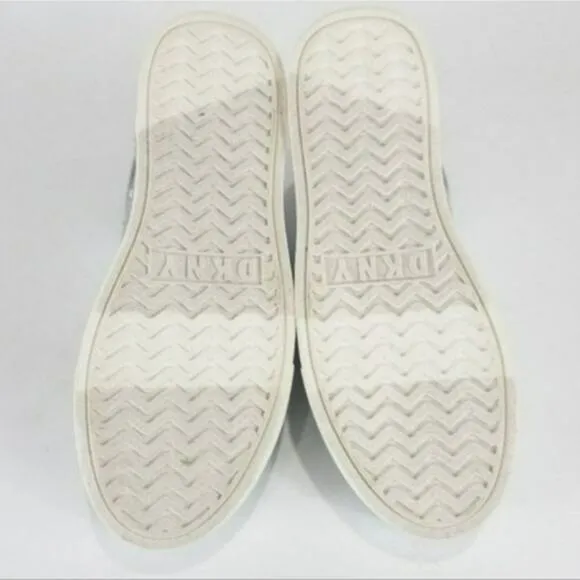 DKNY Girls Silver Heart Sneakers 13