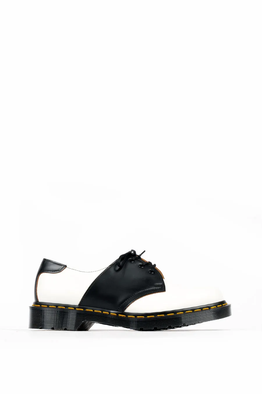 DR MARTENS 1461 SADDLE SHOE WHITE BLACK