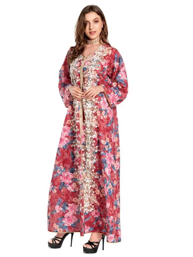 Embroidered Jalabiya Dress