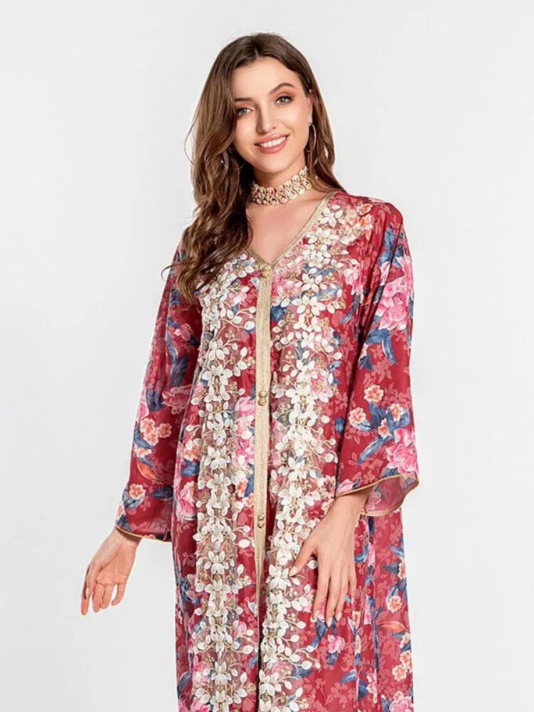 Embroidered Jalabiya Dress