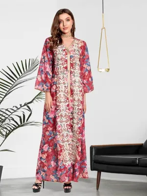 Embroidered Jalabiya Dress