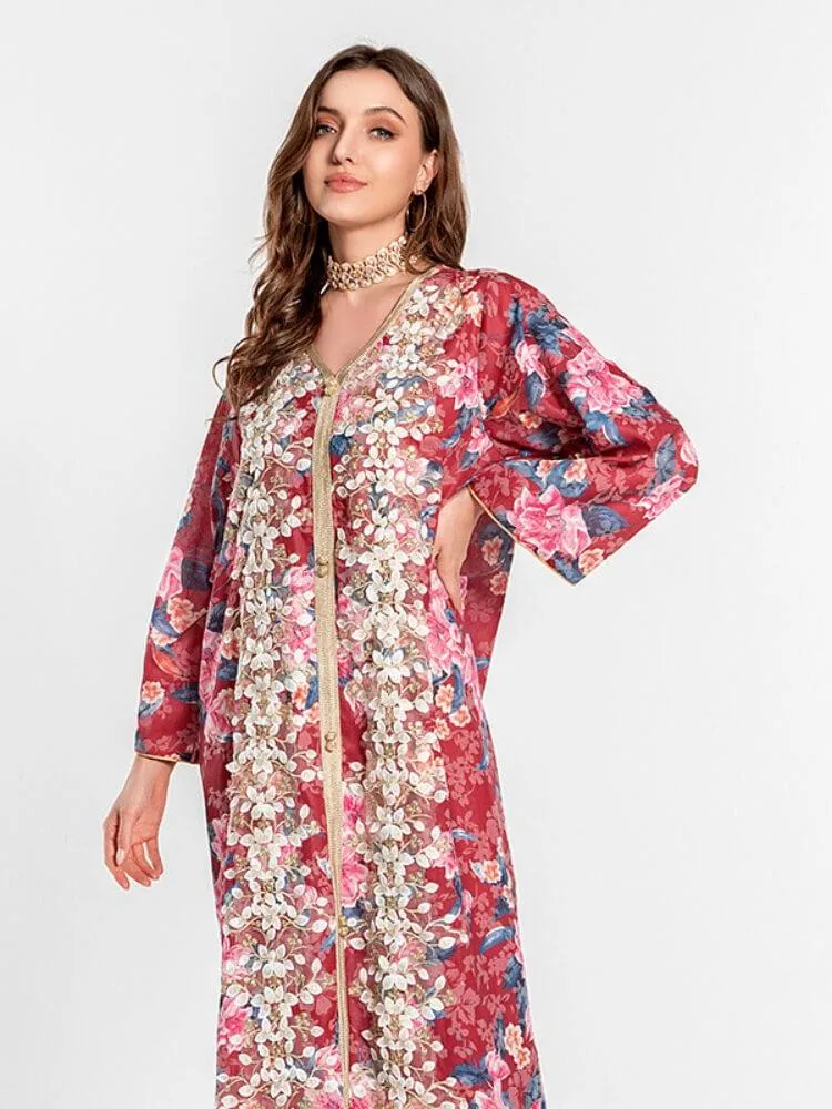 Embroidered Jalabiya Dress