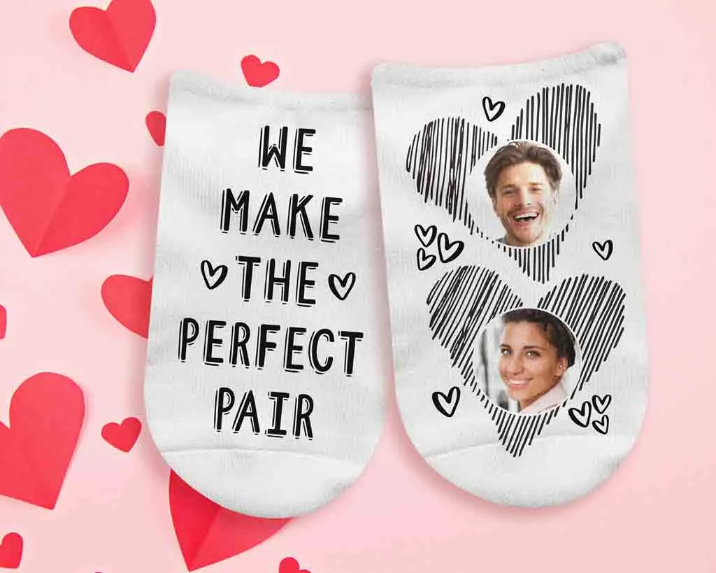 Fun Valentine's Day Socks - Custom Photo and Heart Design