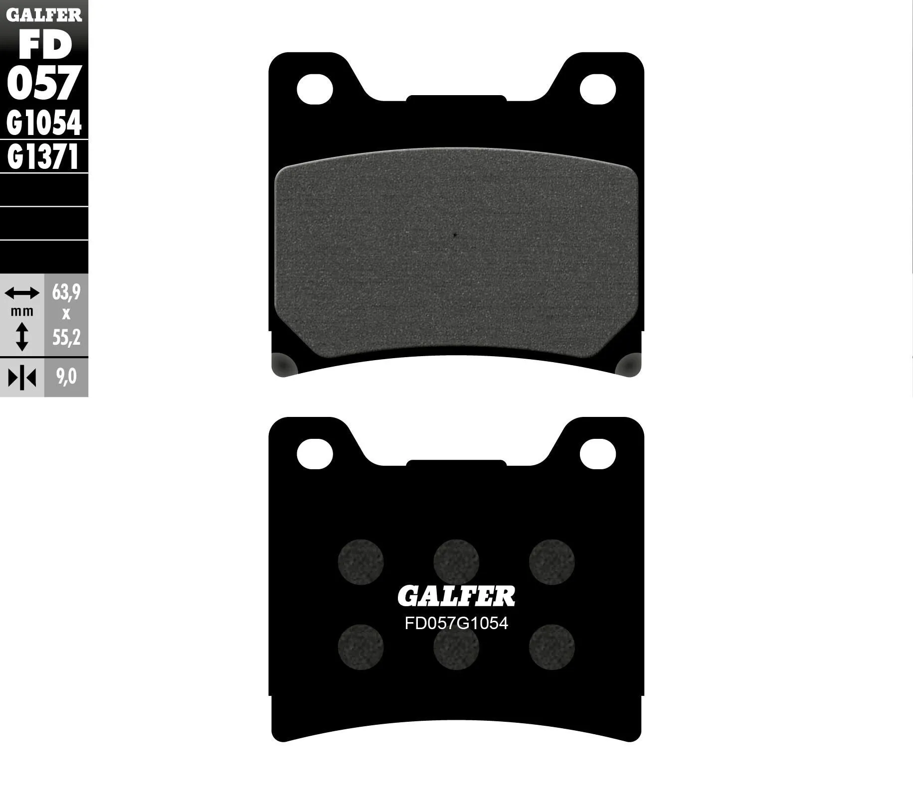 GALFER FD057G1054 Semi-Metallic Brake Pads