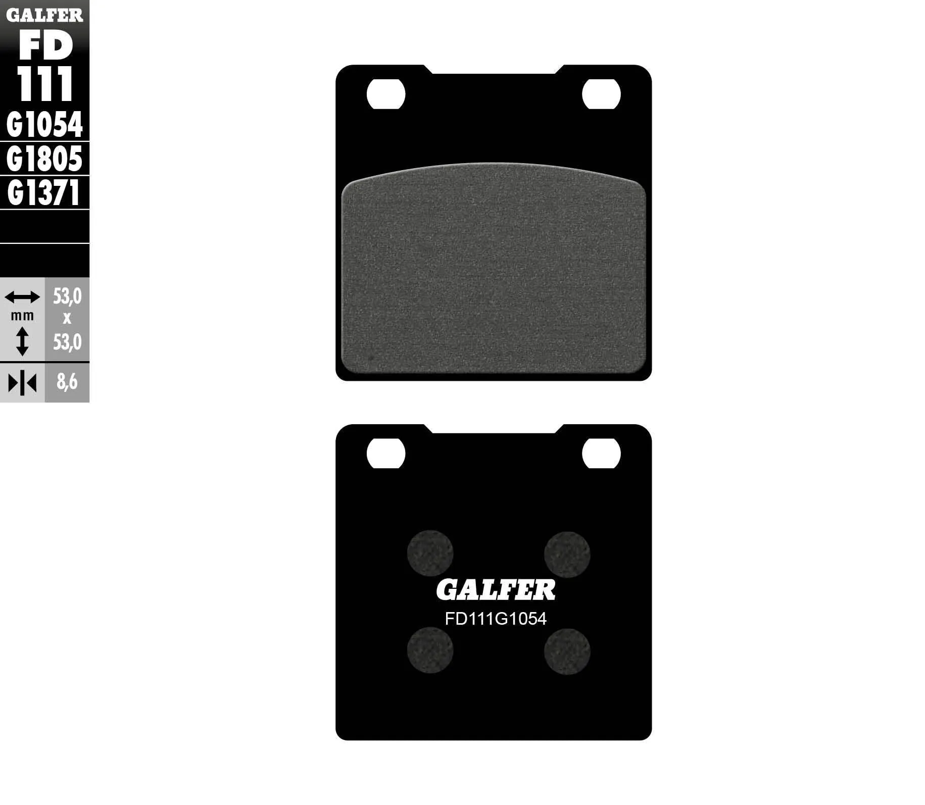 GALFER FD111G1054 Semi-Metallic Brake Pads