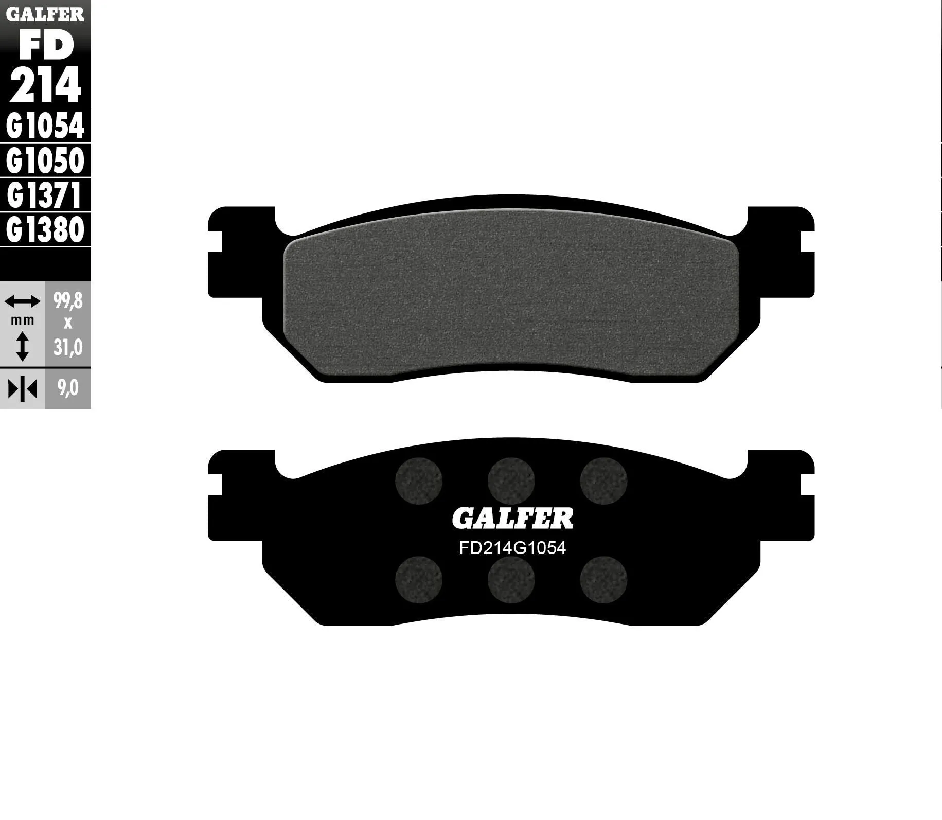 GALFER FD214G1054 Semi-Metallic Brake Pads