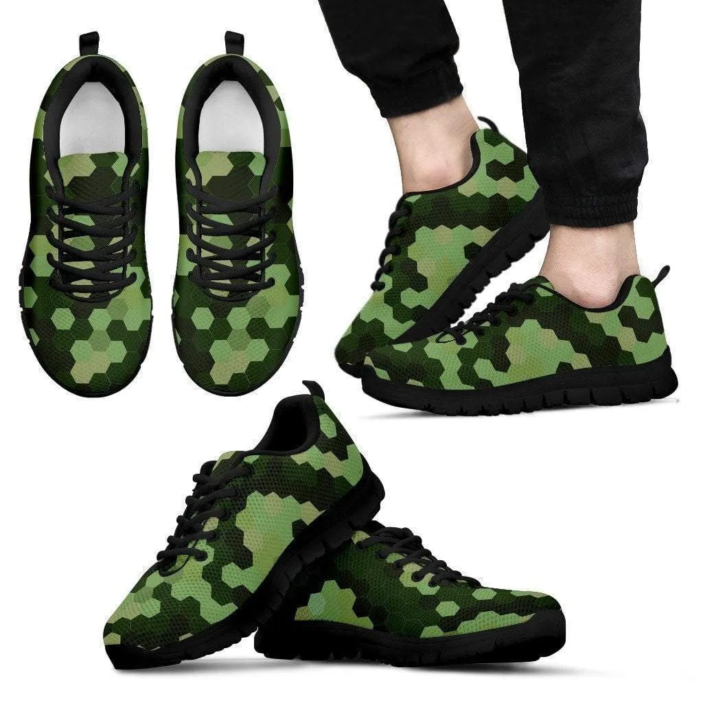 Geen And Black Men's Sneakers