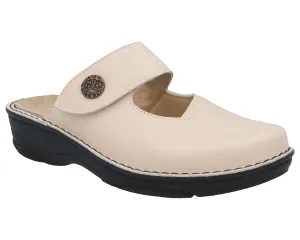 HELIANE Beige Leather/ Stretch