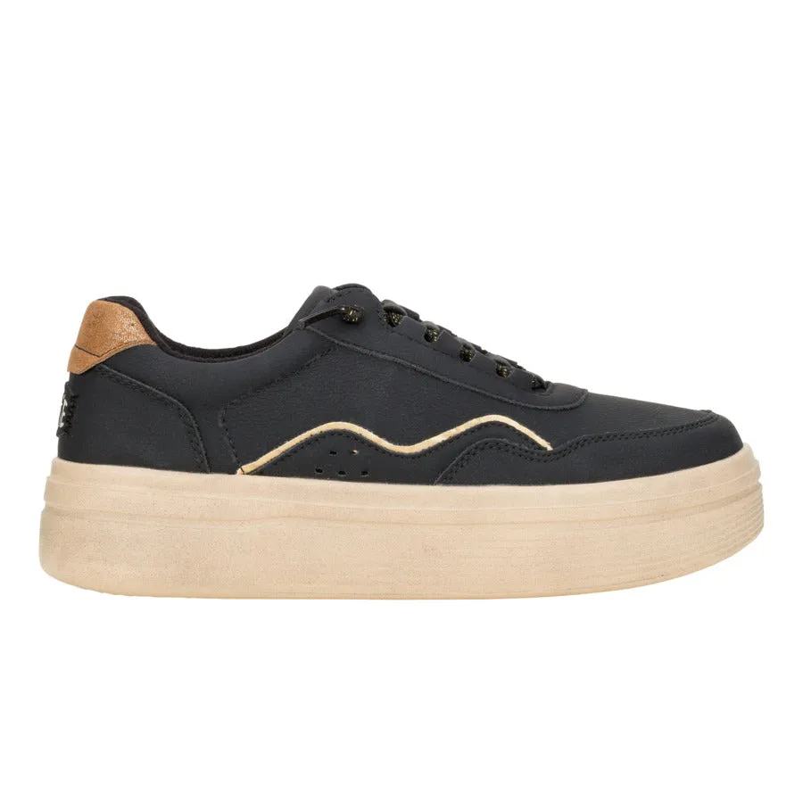 Hudson Lift Metallic - Black/Tan