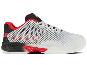 K-Swiss Men's Hypercourt Express 2 Wide Shoes (BRIGHT WHITE/STRETCH LIMO/HIGH RISK RED)