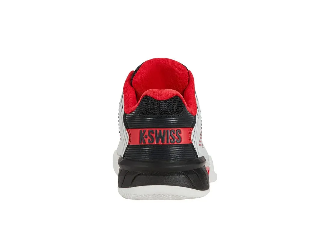 K-Swiss Men's Hypercourt Express 2 Wide Shoes (BRIGHT WHITE/STRETCH LIMO/HIGH RISK RED)