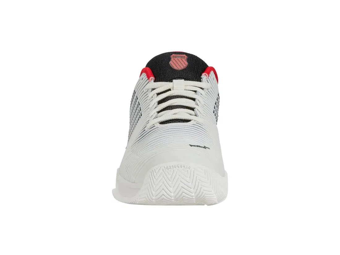 K-Swiss Men's Hypercourt Express 2 Wide Shoes (BRIGHT WHITE/STRETCH LIMO/HIGH RISK RED)