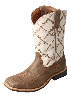 Kid’s Twisted X Square Toe Boots – Bomber/White YTH0010