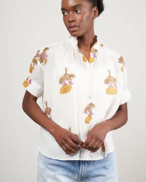 kitsey goldenrod shirt - white/yellow goldenrod