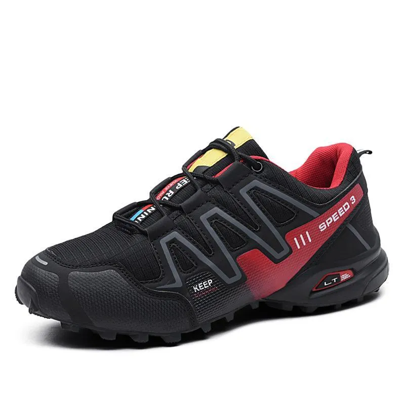 large size outdoor mountaineering shoes men's shoes breathable shock absorption sports hiki