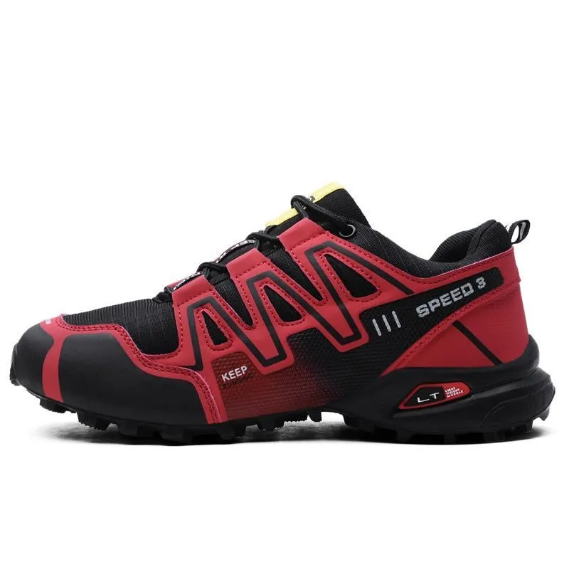 large size outdoor mountaineering shoes men's shoes breathable shock absorption sports hiki