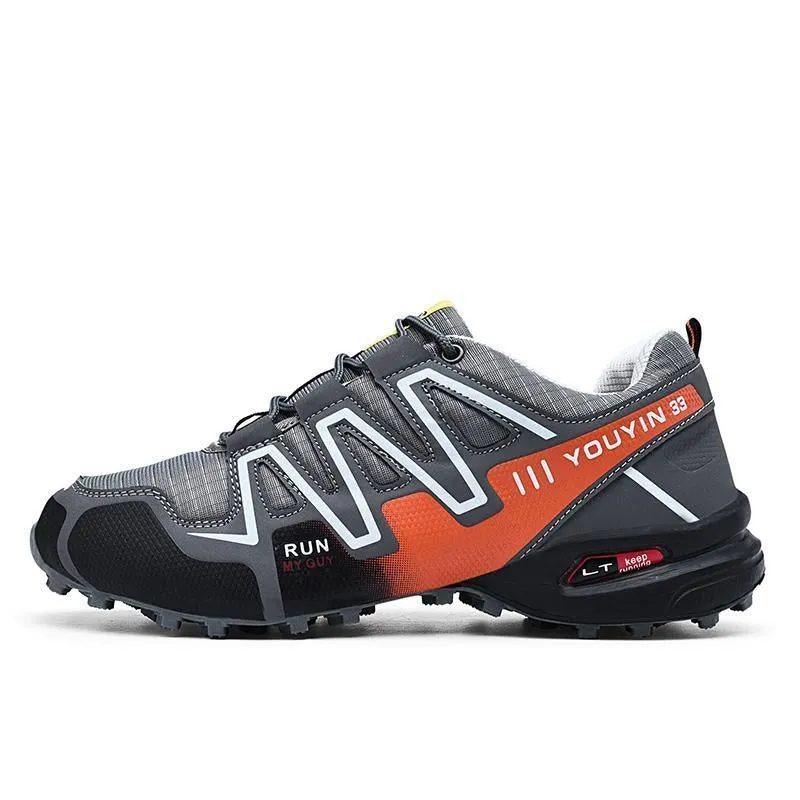 large size outdoor mountaineering shoes men's shoes breathable shock absorption sports hiki