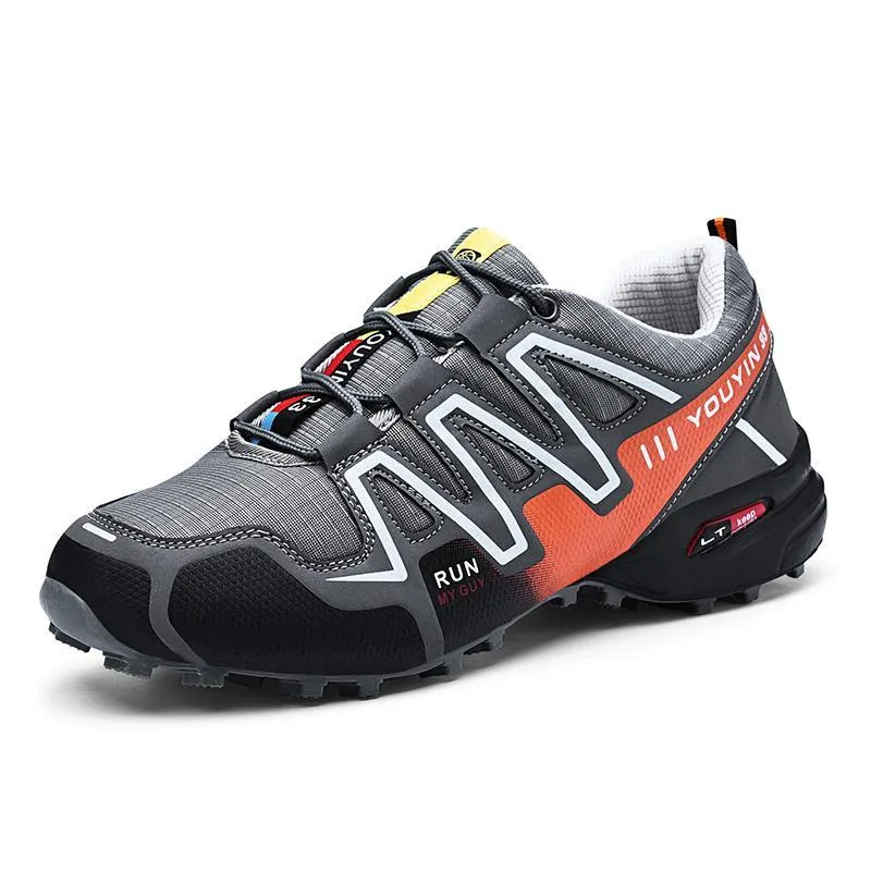 large size outdoor mountaineering shoes men's shoes breathable shock absorption sports hiki