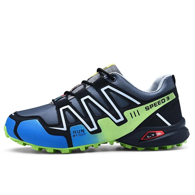 large size outdoor mountaineering shoes men's shoes breathable shock absorption sports hiki