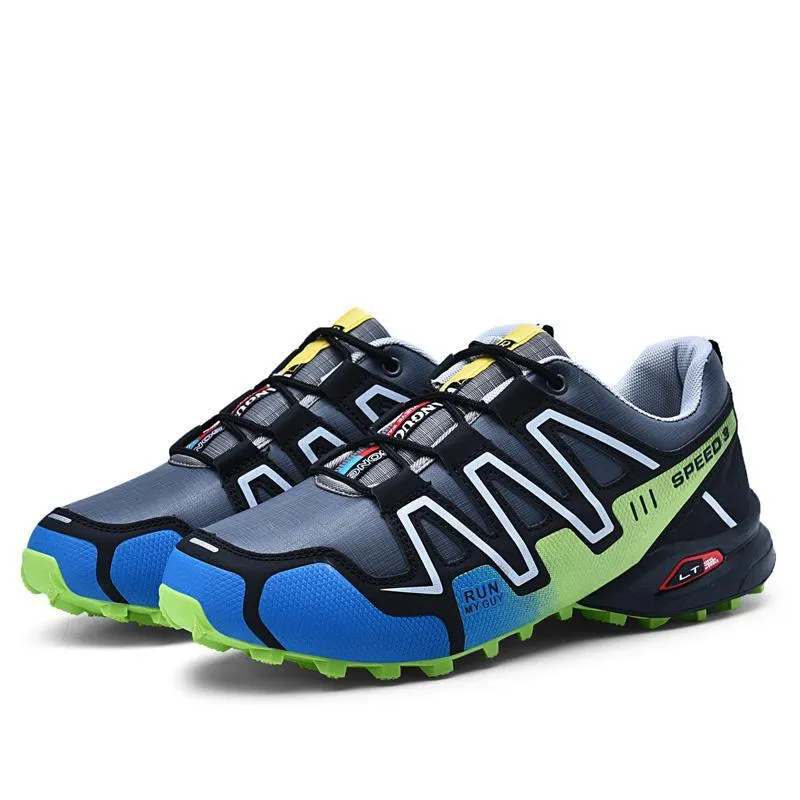 large size outdoor mountaineering shoes men's shoes breathable shock absorption sports hiki