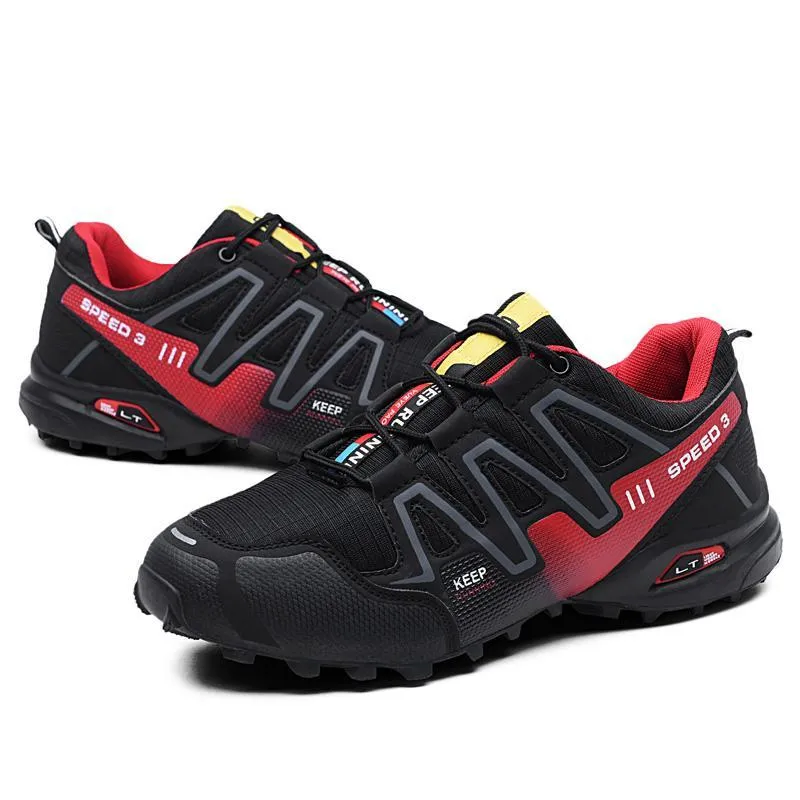 large size outdoor mountaineering shoes men's shoes breathable shock absorption sports hiki