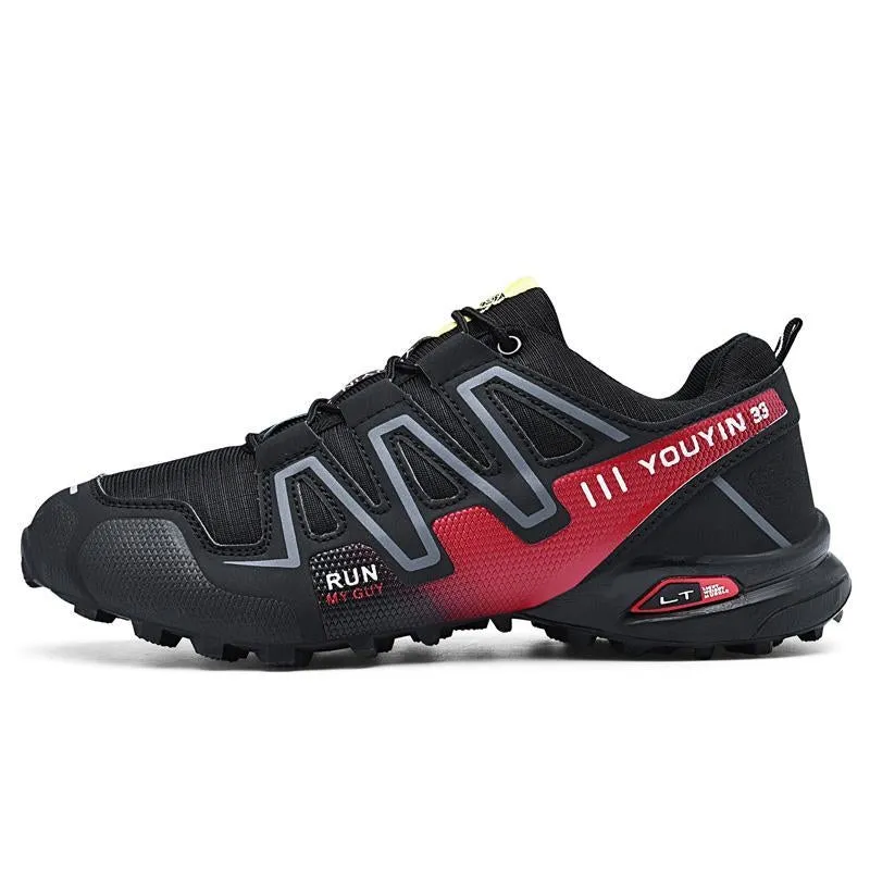 large size outdoor mountaineering shoes men's shoes breathable shock absorption sports hiki