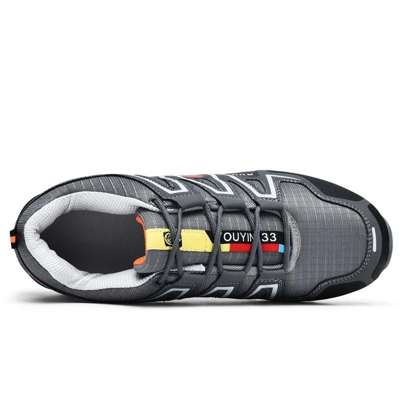 large size outdoor mountaineering shoes men's shoes breathable shock absorption sports hiki