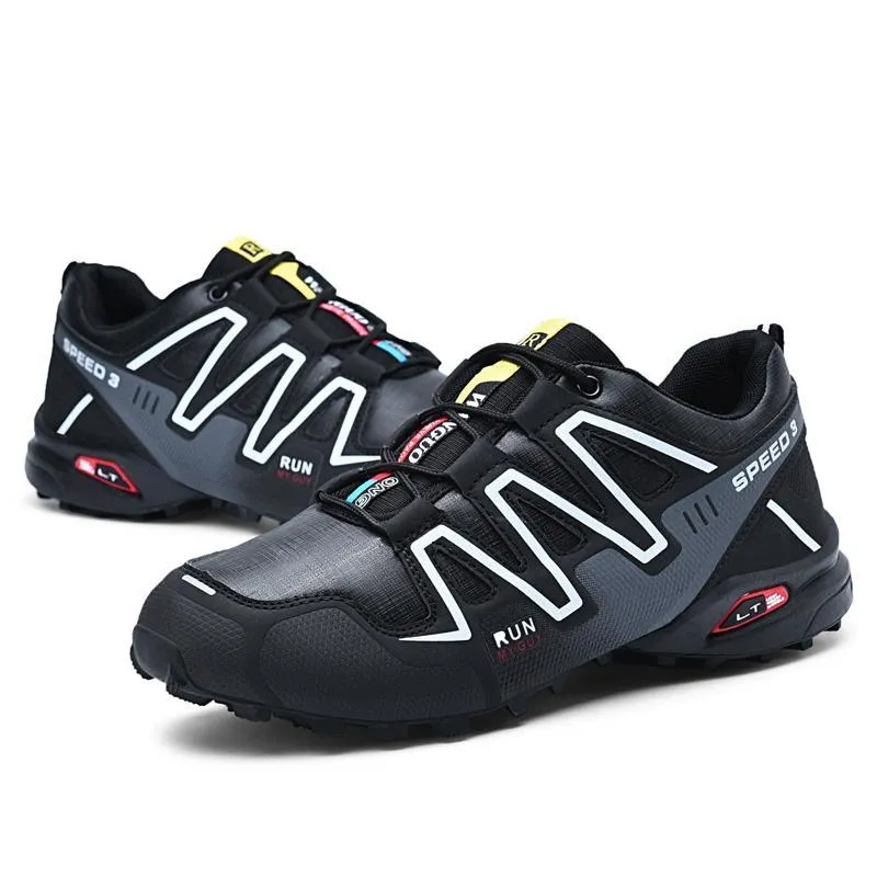 large size outdoor mountaineering shoes men's shoes breathable shock absorption sports hiki
