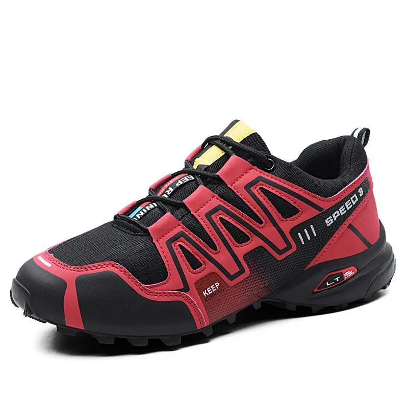 large size outdoor mountaineering shoes men's shoes breathable shock absorption sports hiki