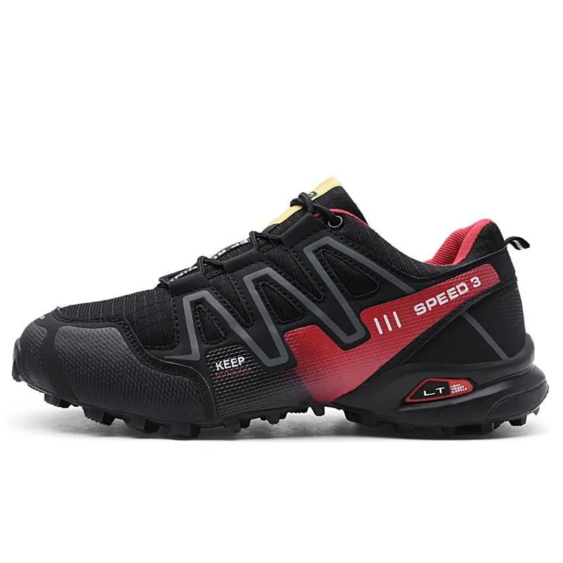 large size outdoor mountaineering shoes men's shoes breathable shock absorption sports hiki