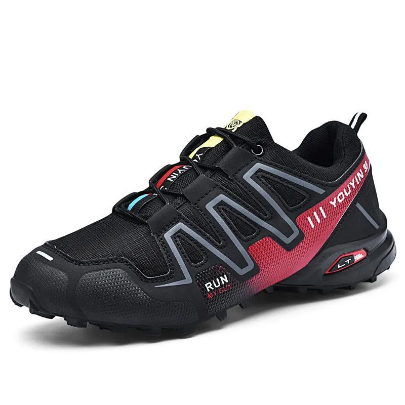 large size outdoor mountaineering shoes men's shoes breathable shock absorption sports hiki